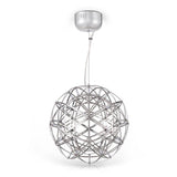 Modern Stainless Steel Woven Sphere Pendant Light 12 Inch LED Orb Hanging Ceiling Fixture