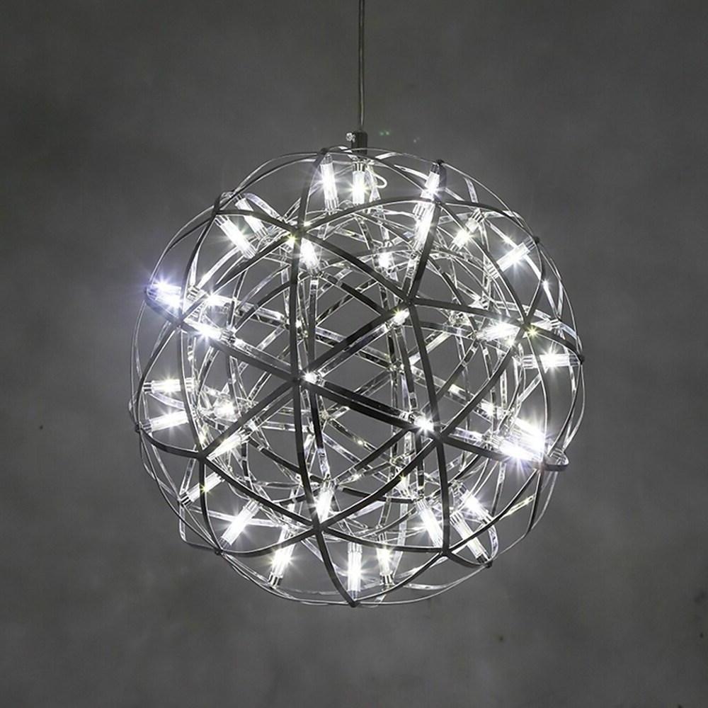 Modern Stainless Steel Woven Sphere Pendant Light 12 Inch LED Orb Hanging Ceiling Fixture