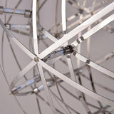 Modern Stainless Steel Woven Sphere Pendant Light 12 Inch LED Orb Hanging Ceiling Fixture
