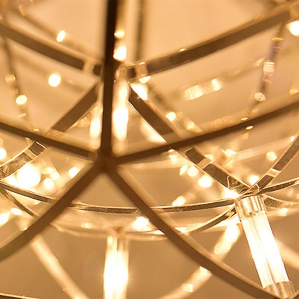 Modern Stainless Steel Woven Sphere Pendant Light 12 Inch LED Orb Hanging Ceiling Fixture