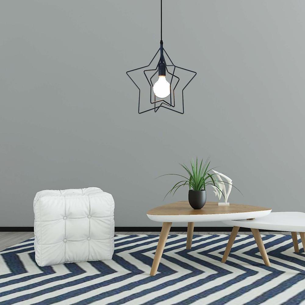 Modern Star Shaped LED Pendant Light Creative Hanging Ceiling Lamp for Dining Room Kitchen Island