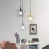 Modern Star Shaped LED Pendant Light Creative Hanging Ceiling Lamp for Dining Room Kitchen Island