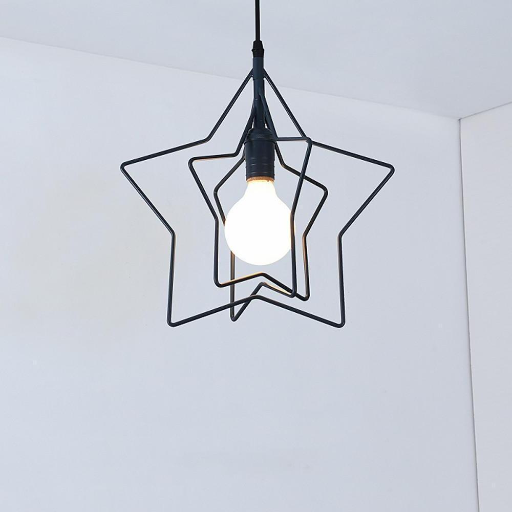 Modern Star Shaped LED Pendant Light Creative Hanging Ceiling Lamp for Dining Room Kitchen Island