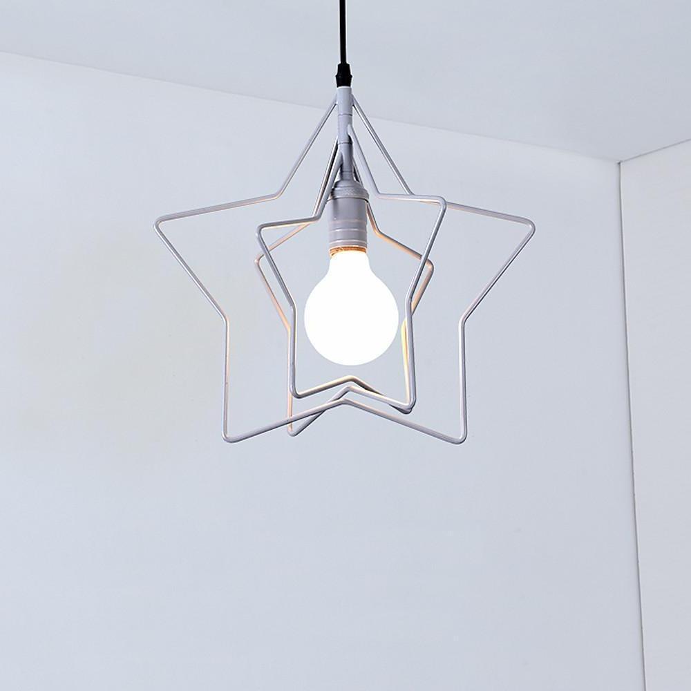 Modern Star Shaped LED Pendant Light Creative Hanging Ceiling Lamp for Dining Room Kitchen Island