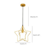 Modern Star Shaped LED Pendant Light Creative Hanging Ceiling Lamp for Dining Room Kitchen Island