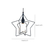 Modern Star Shaped LED Pendant Light Creative Hanging Ceiling Lamp for Dining Room Kitchen Island