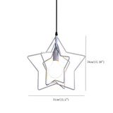 Modern Star Shaped LED Pendant Light Creative Hanging Ceiling Lamp for Dining Room Kitchen Island