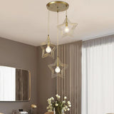 Modern Star Shaped Metal Pendant Lighting Geometric Celestial Chandelier for Dining Room and Bedroom