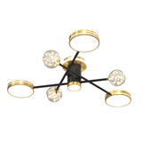 Modern Starry Flower LED Ceiling Chandelier with Three Step Color Dimming