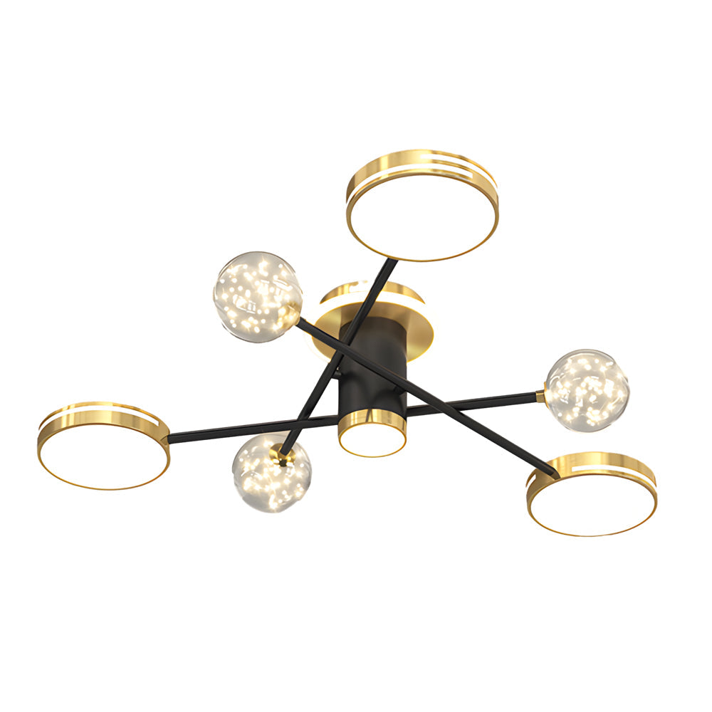 Modern Starry Flower LED Ceiling Chandelier with Three Step Color Dimming