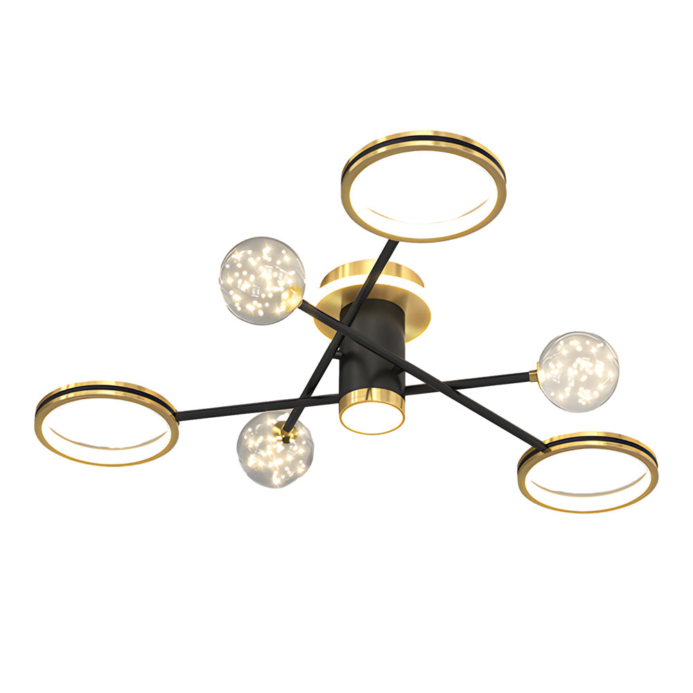 Modern Starry Flower LED Ceiling Chandelier with Three Step Color Dimming