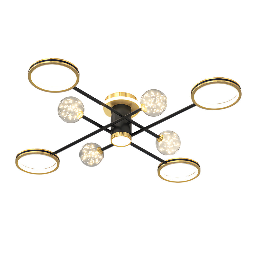 Modern Starry Flower LED Ceiling Chandelier with Three Step Color Dimming