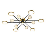 Modern Starry Flower LED Ceiling Chandelier with Three Step Color Dimming