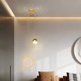 Modern Starry Projection LED Pendant Light Nordic 3 Step Dimming Hanging Ceiling Lamp for Bedroom Bar