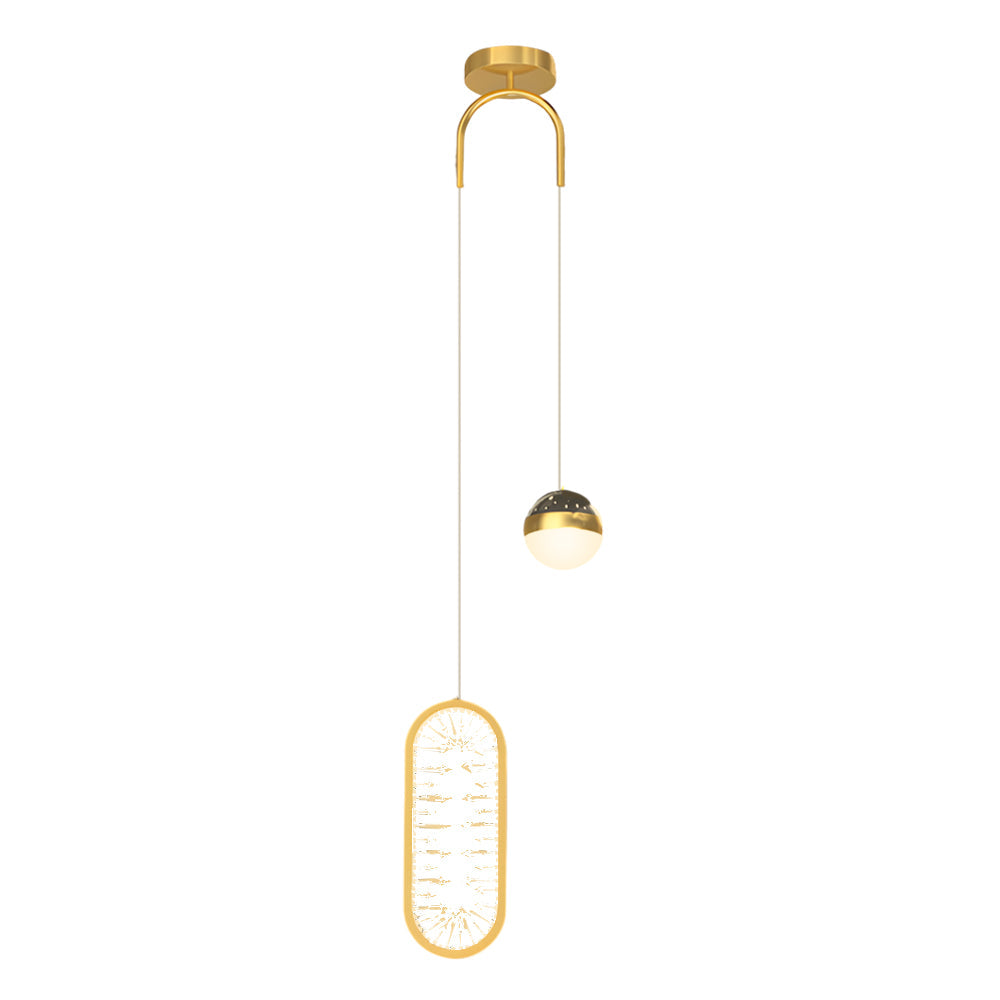Modern Starry Projection LED Pendant Light Nordic 3 Step Dimming Hanging Ceiling Lamp for Bedroom Bar