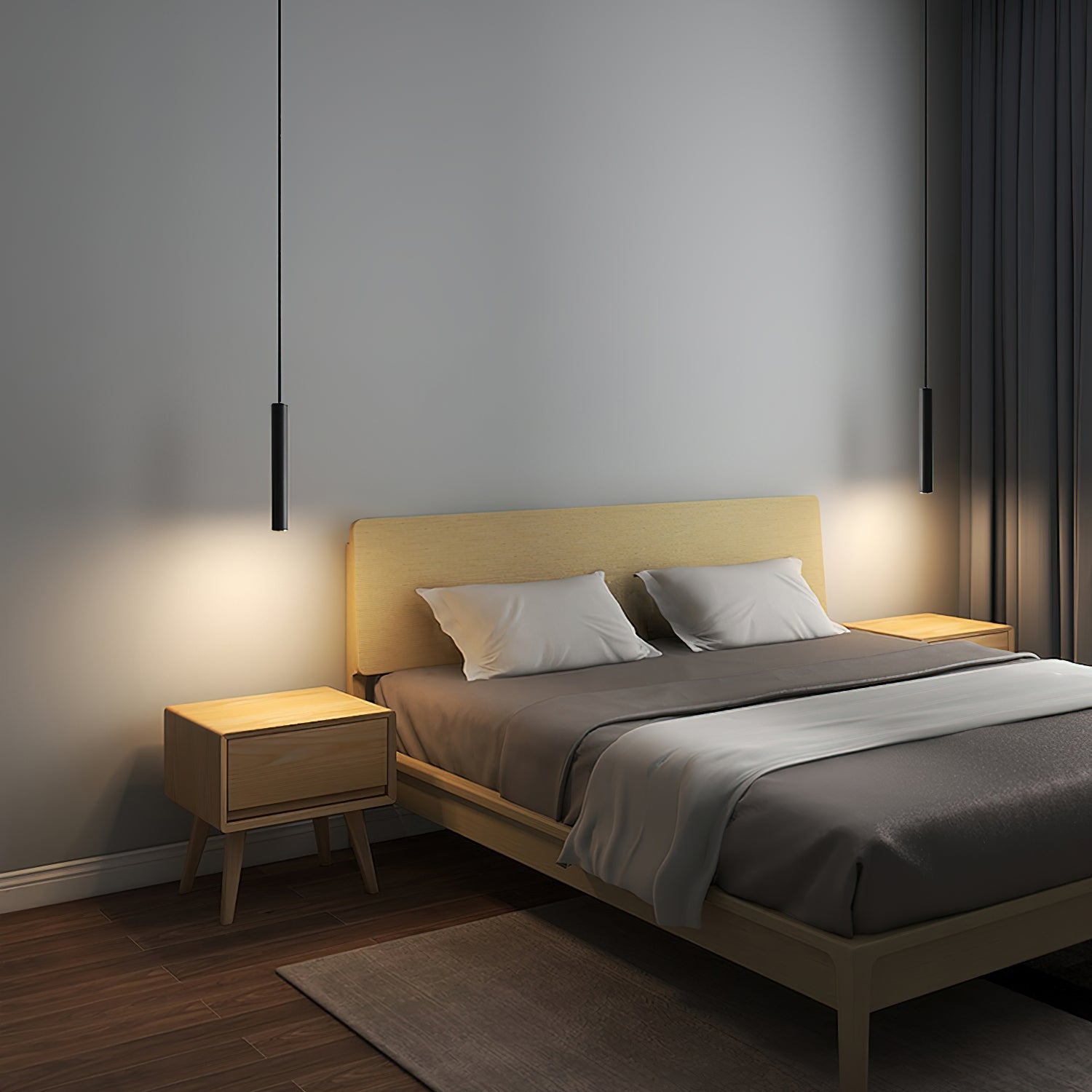 Modern Streamline Cylinder LED Pendant Light for Kitchen Island and Dining Room Minimalist Hanging Lamp
