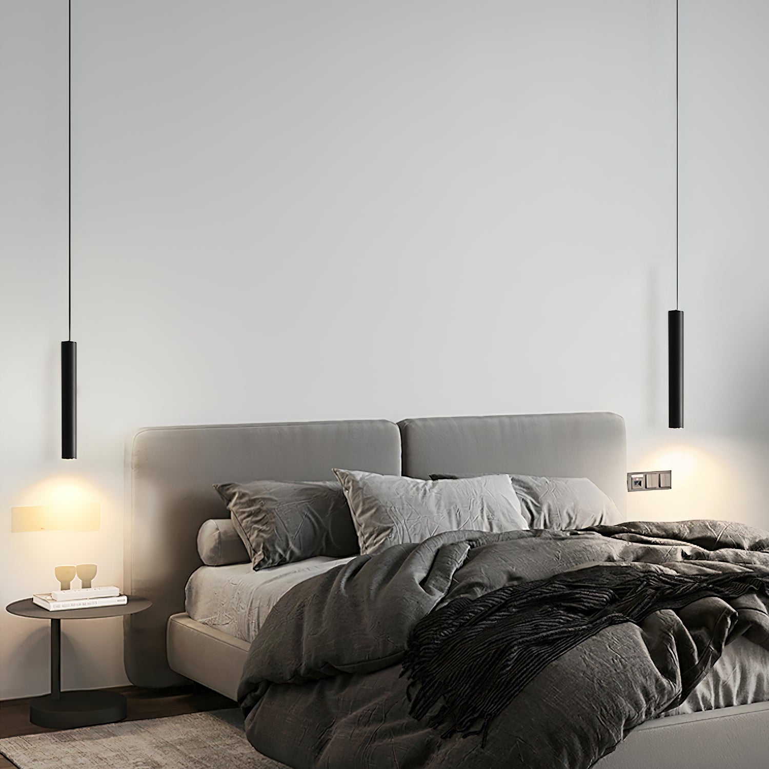 Modern Streamline Cylinder LED Pendant Light for Kitchen Island and Dining Room Minimalist Hanging Lamp