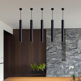 Modern Streamline Cylinder LED Pendant Light for Kitchen Island and Dining Room Minimalist Hanging Lamp