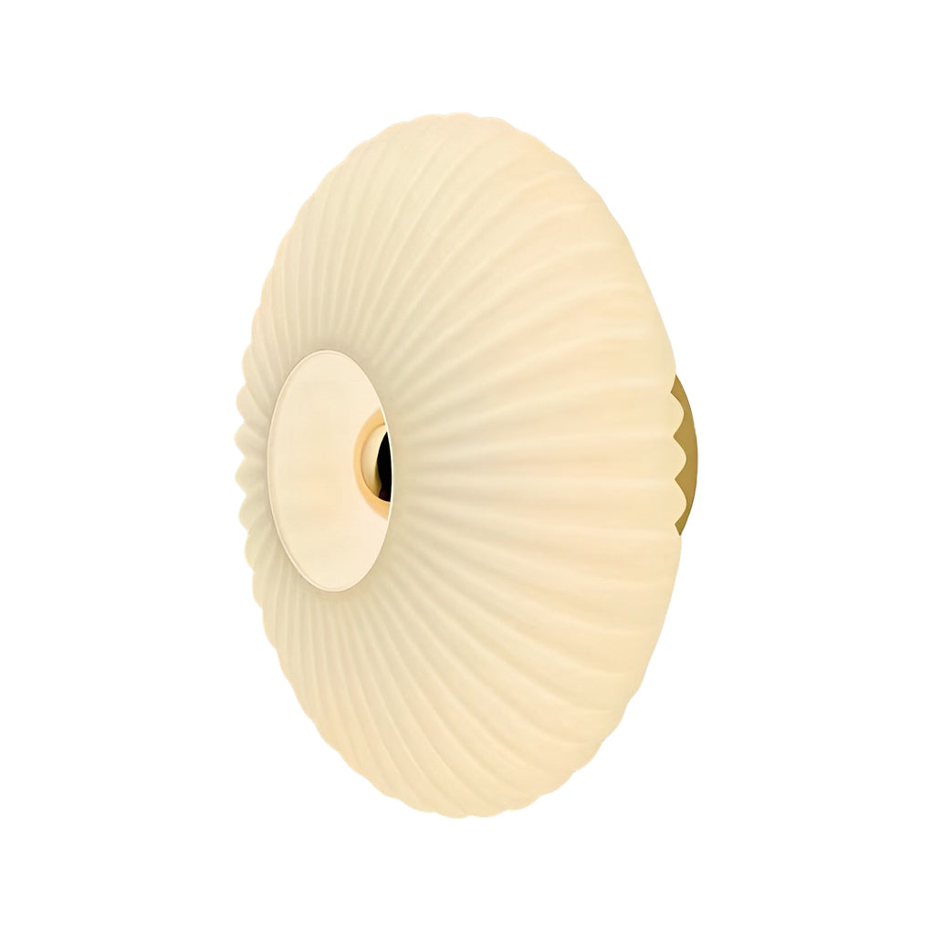 Modern Striped Glass Round Wall Sconce LED Lighting for Living Room Bedroom and Hallway Decor