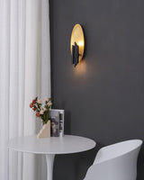 Modern Structured Metal Bracket Wall Sconce for Bedroom and Bathroom Lighting