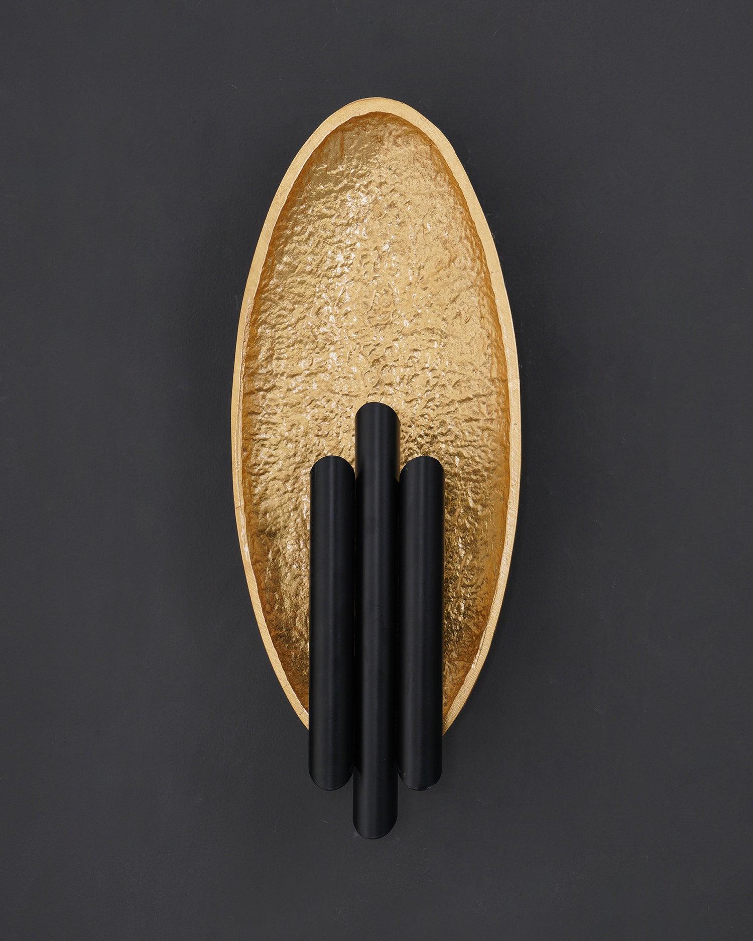 Modern Structured Metal Bracket Wall Sconce for Bedroom and Bathroom Lighting