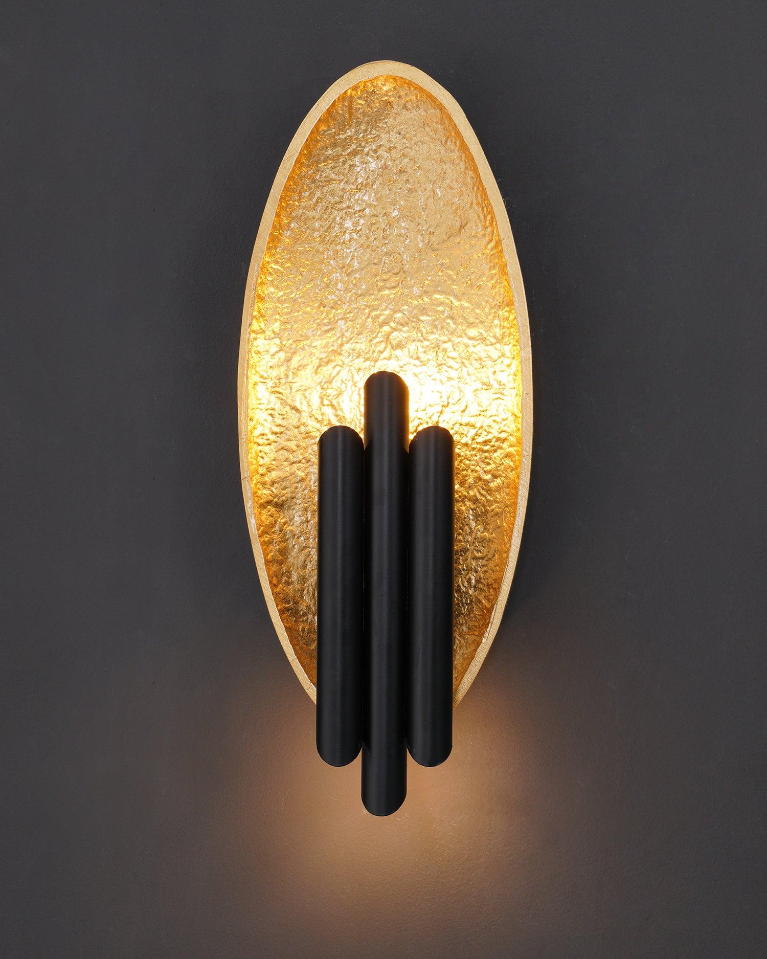 Modern Structured Metal Bracket Wall Sconce for Bedroom and Bathroom Lighting