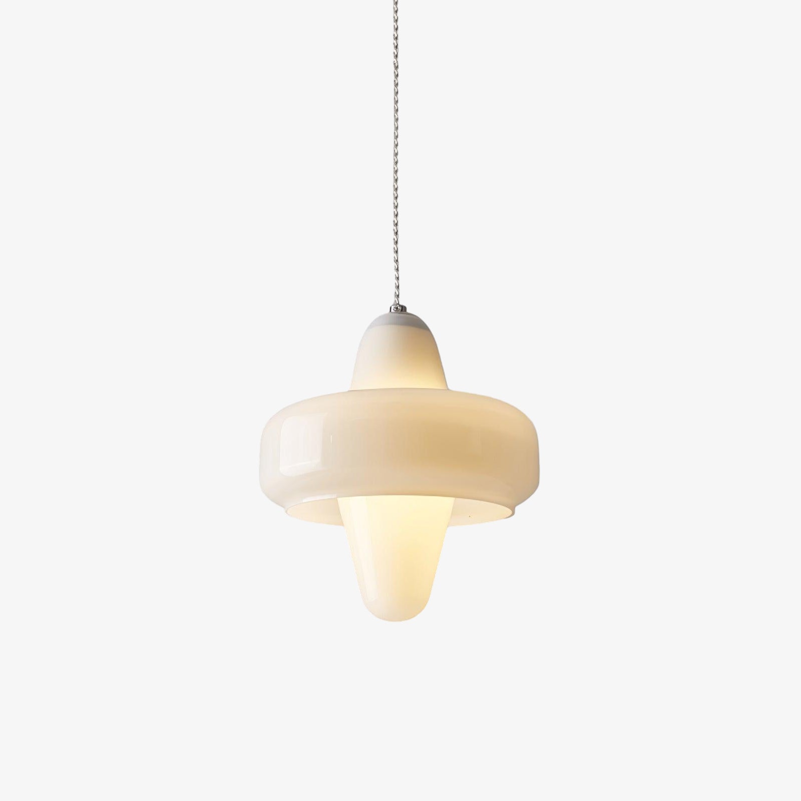 Modern Swan Glass Pendant Light with Ballerina Inspired Tutu Design and Chrome Finish