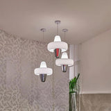 Modern Swan Glass Pendant Light with Ballerina Inspired Tutu Design and Chrome Finish