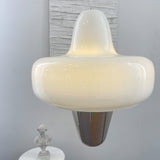 Modern Swan Glass Pendant Light with Ballerina Inspired Tutu Design and Chrome Finish