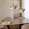 Modern Swan LED Pendant Light Zinc Alloy and Acrylic Hanging Lamp for Bedroom Dining Room