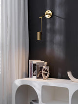 Modern Swing Arm LED Wall Sconce Adjustable Bedside Reading Lamp in Black or Gold