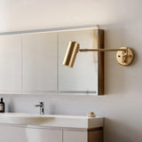 Modern Swing Arm LED Wall Sconce Adjustable Bedside Reading Lamp in Black or Gold