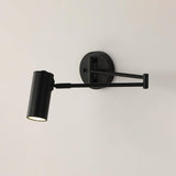 Modern Swing Arm LED Wall Sconce Adjustable Bedside Reading Lamp in Black or Gold