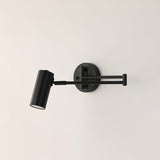 Modern Swing Arm LED Wall Sconce Adjustable Bedside Reading Lamp in Black or Gold