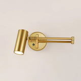 Modern Swing Arm LED Wall Sconce Adjustable Bedside Reading Lamp in Black or Gold