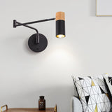 Modern Swing Arm Wall Sconce Adjustable Dual Arm Metal Wall Light Set of Two for Indoor Reading