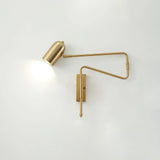 Modern Swing Arm Wall Sconce Reading Light with Adjustable Metal Shade for Bedroom