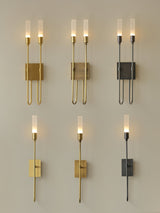 Modern Symmetrical Double Arrow Wall Sconce Minimalist Indoor Metal Light Fixture
