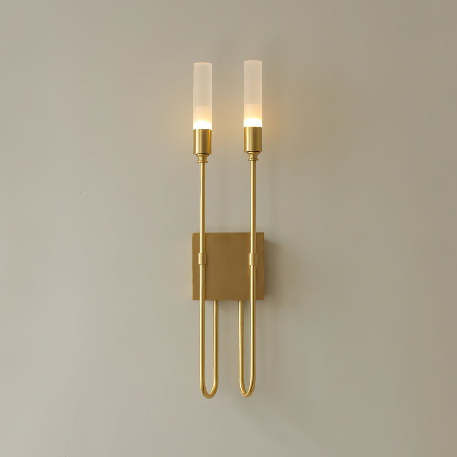 Modern Symmetrical Double Arrow Wall Sconce Minimalist Indoor Metal Light Fixture
