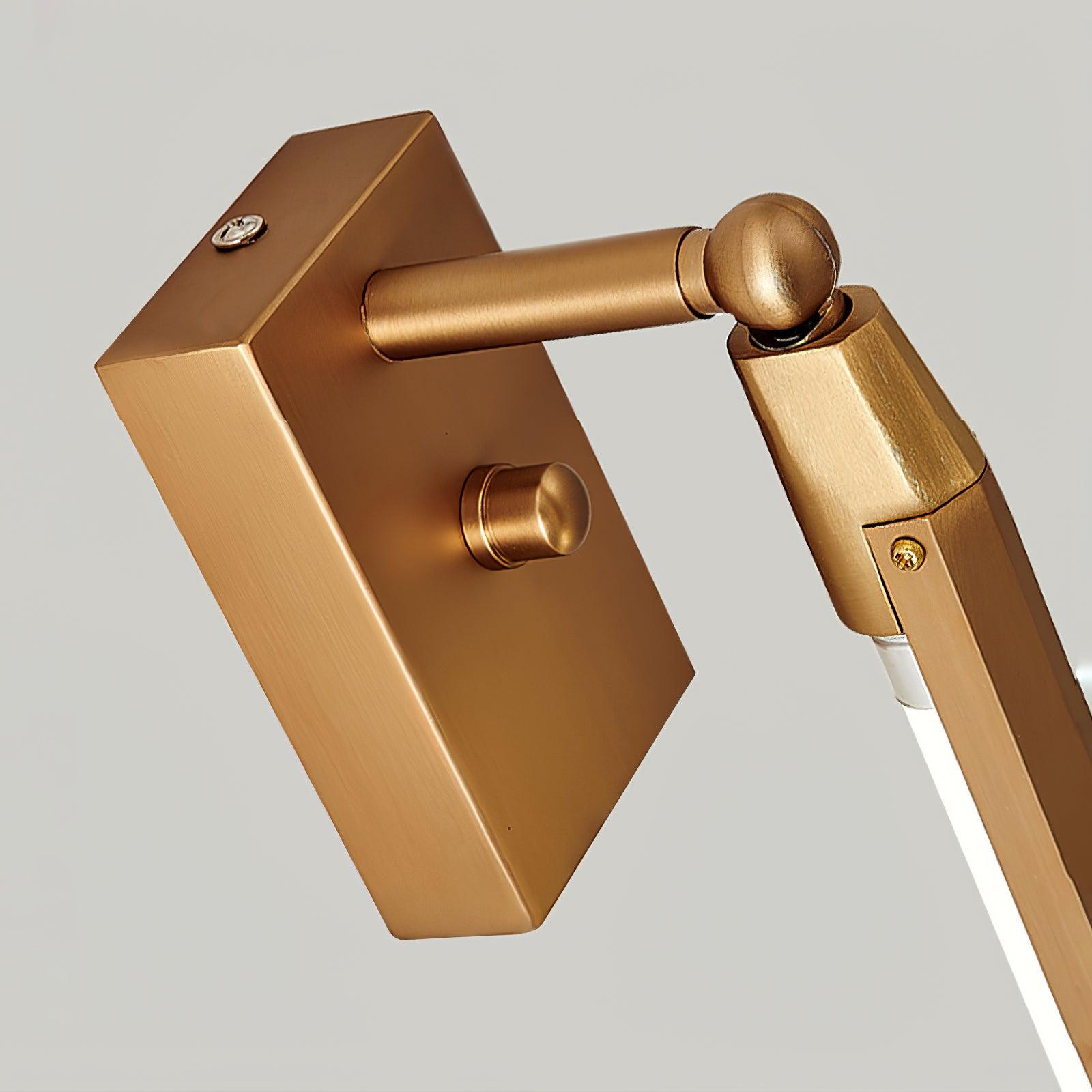 Modern T Tube Adjustable Wall Sconce Gold Industrial LED Light Fixture for Home Decor