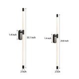Modern Tall Acrylic Tube LED Wall Sconce with Copper Base for Living Room and Hallway
