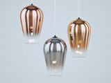 Modern Teardrop Metallic Fade Glass Pendant Light Contemporary Ceiling Hanging Lamp