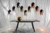 Modern Teardrop Metallic Fade Glass Pendant Light Contemporary Ceiling Hanging Lamp