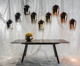 Modern Teardrop Metallic Fade Glass Pendant Light Contemporary Ceiling Hanging Lamp
