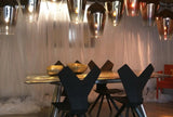 Modern Teardrop Metallic Fade Glass Pendant Light Contemporary Ceiling Hanging Lamp