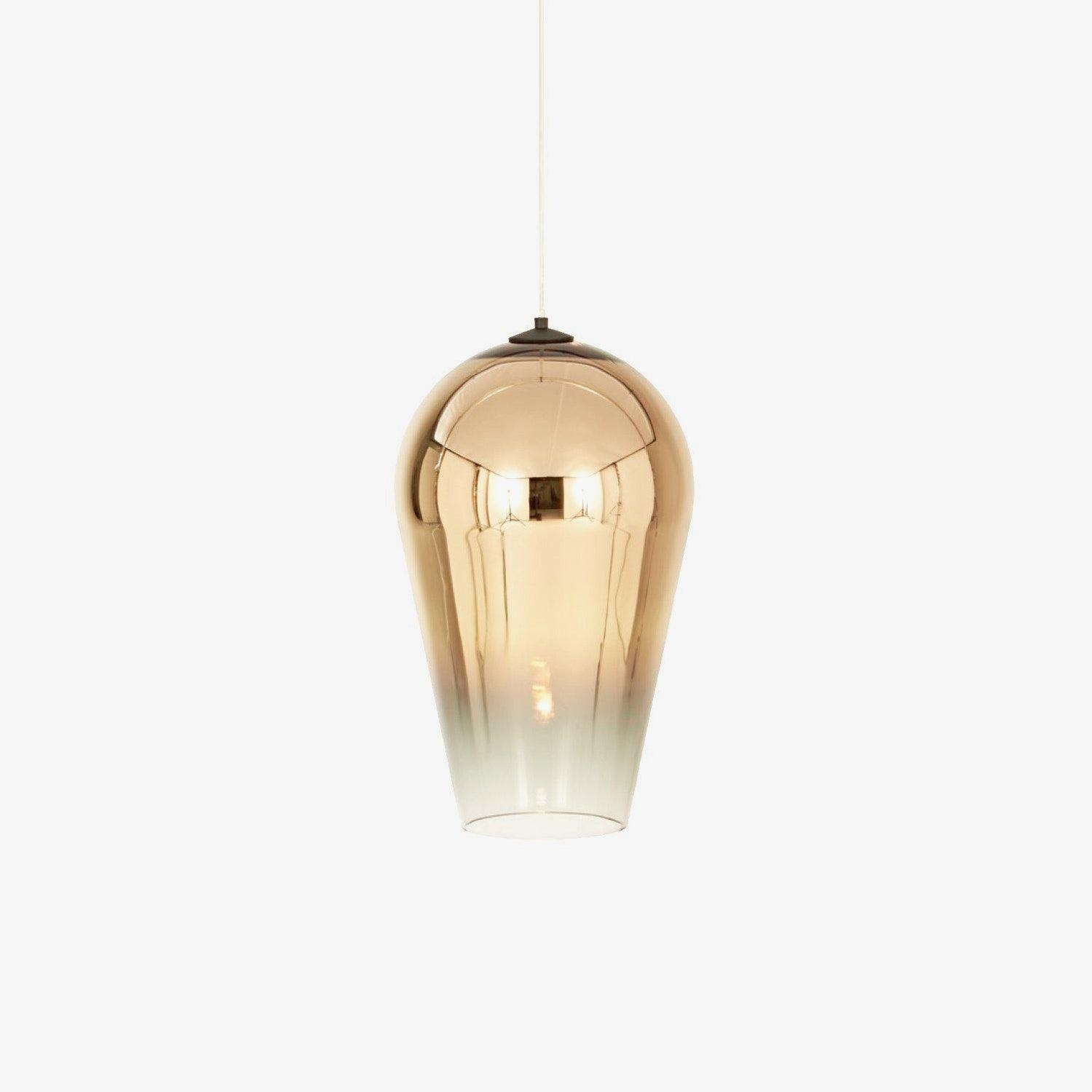Modern Teardrop Metallic Fade Glass Pendant Light Contemporary Ceiling Hanging Lamp