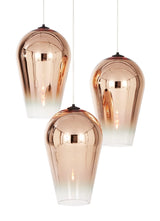 Modern Teardrop Metallic Fade Glass Pendant Light Contemporary Ceiling Hanging Lamp