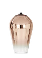 Modern Teardrop Metallic Fade Glass Pendant Light Contemporary Ceiling Hanging Lamp