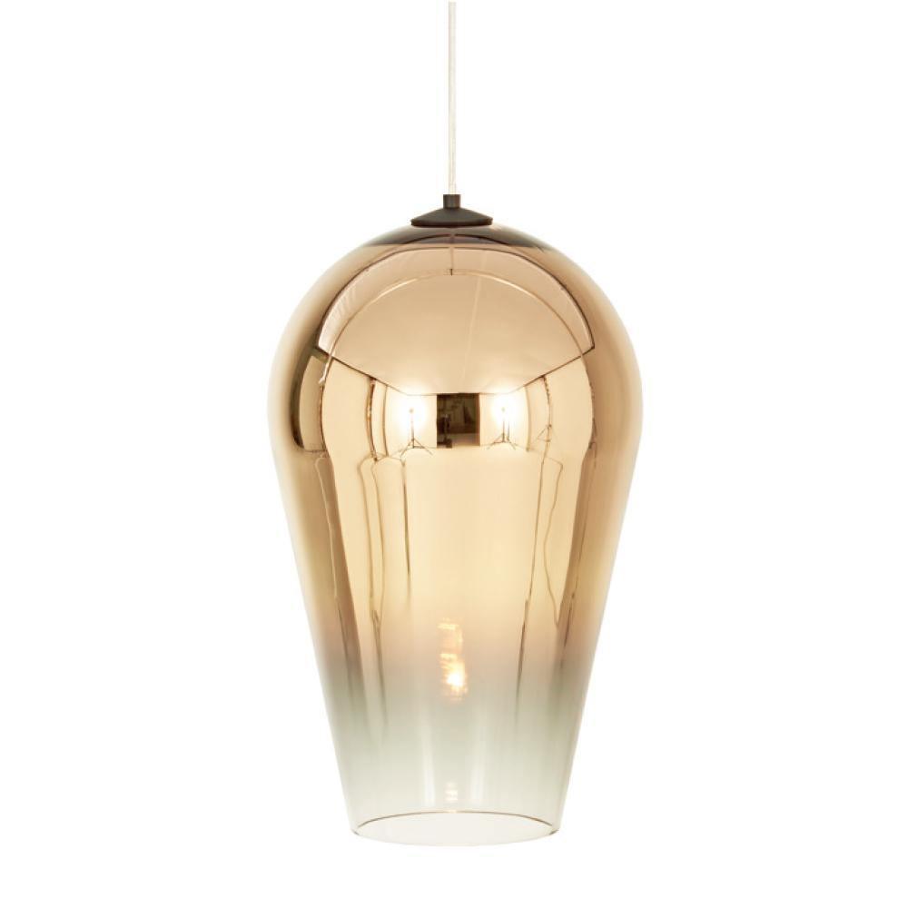 Modern Teardrop Metallic Fade Glass Pendant Light Contemporary Ceiling Hanging Lamp