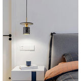 Modern Terrazzo Cement Cylinder LED Pendant Light for Kitchen Island and Minimalist Dining Room